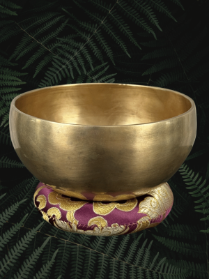 Matte Gold Handmade Singing Bowl - 13