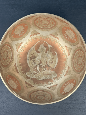Special Hand Carved Hammered Singing Bowl - 11